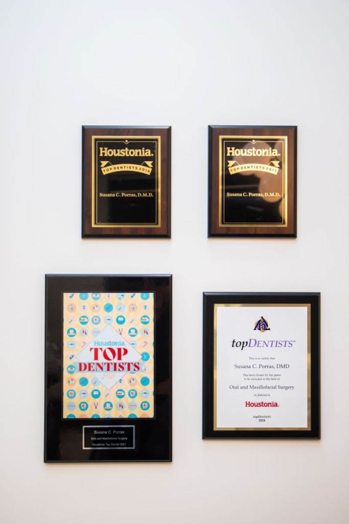  framed awards from Dr. Porras